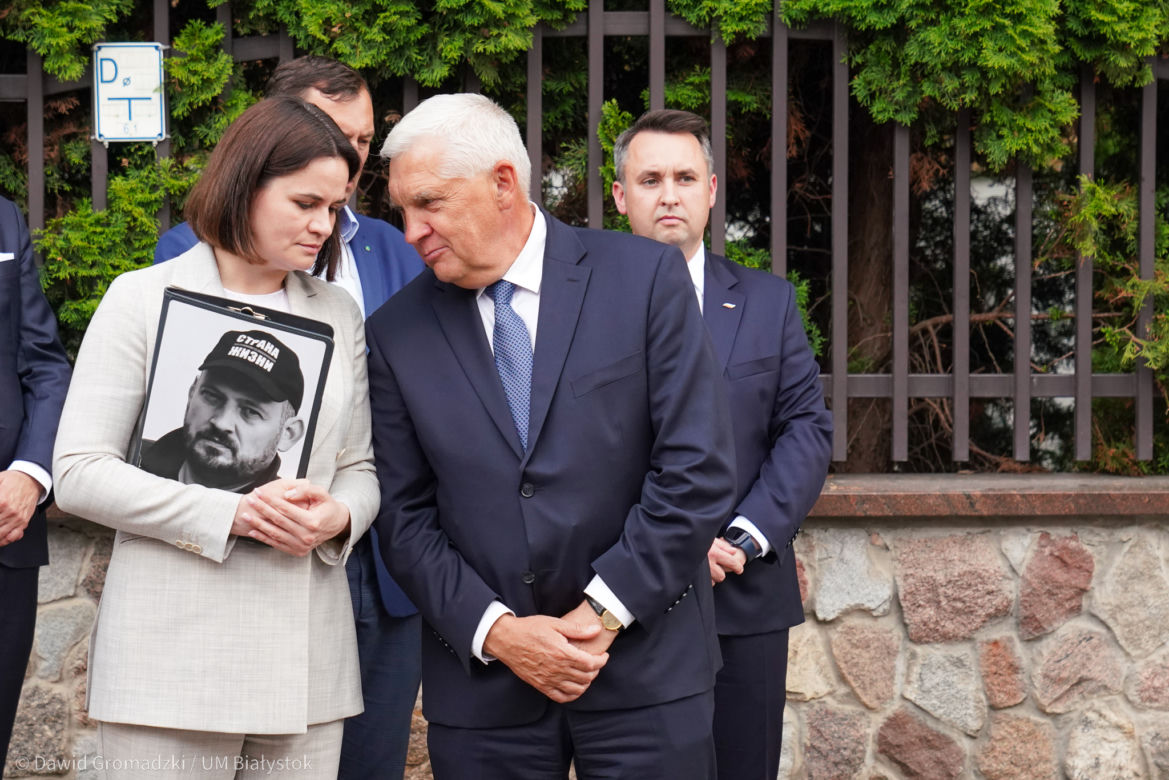 Otwarcie Skweru Wolnej Białorusi w Białymstoku