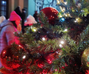 Choinka przed urzędem miasta w Szczecinie