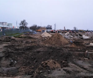 Prace wyburzeniowe w miejscu przyszłego sklepu IKEA w Szczecinie