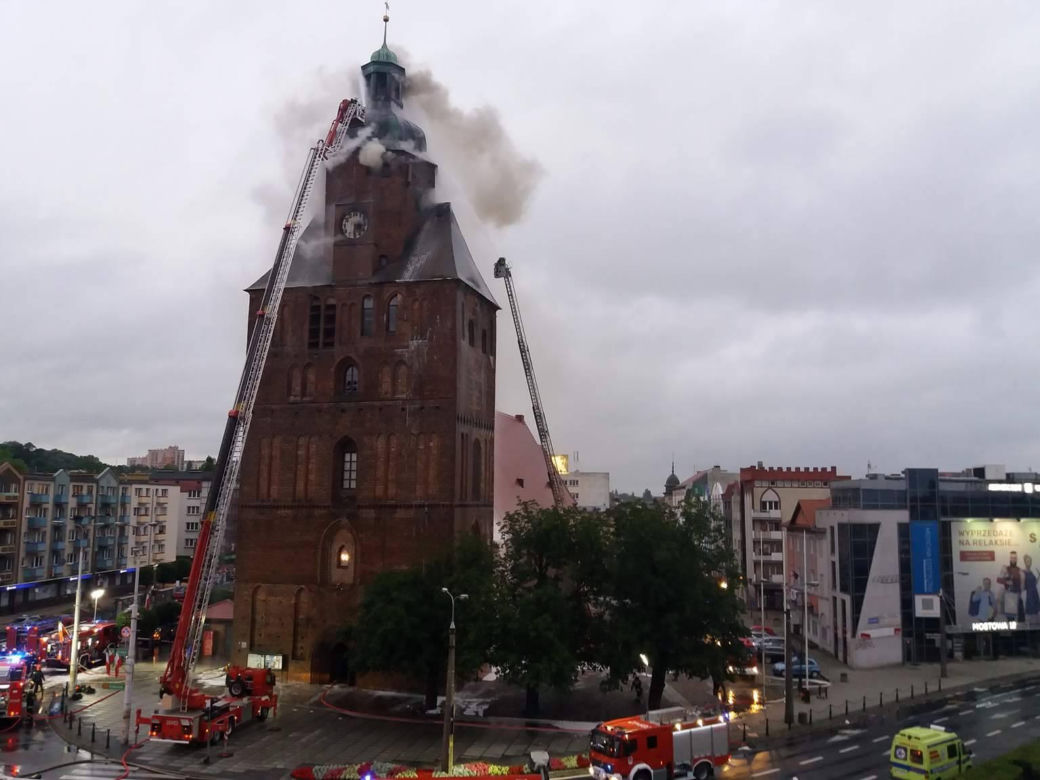 Pożar katedry Gorzów