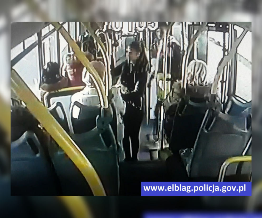 Elbląg: Policja szuka podejrzanego. Napastnik wypchnął kontrolera z autobusu miejskiego 