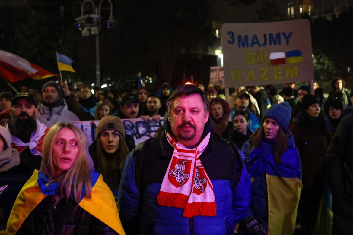 Manifestacja "Dziękujemy, Ukraino!" w Warszawie (24.02.2025)