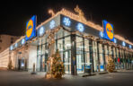Świąteczny Lidl przy ul. Kasprowicza w Warszawie