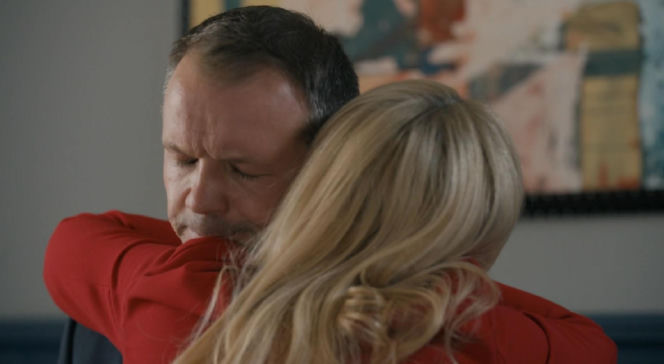 Barwy szczęścia, odcinek 3286. Bruno (Lesław Żurek), Karolina (Marta Dąbrowska)