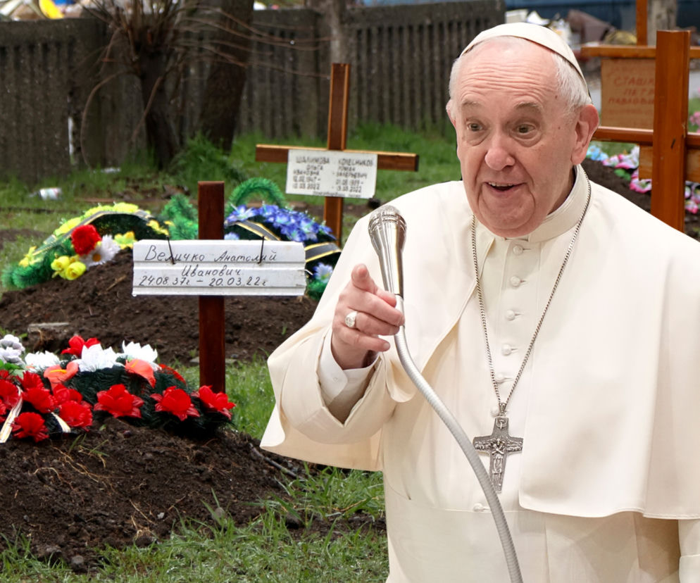 Papież chce, żeby krzyż niosły razem rodziny z Rosji i Ukrainy, Ukraina się oburza