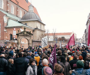 Protesty na krakowskim Kazimierzu w obronie kamienic