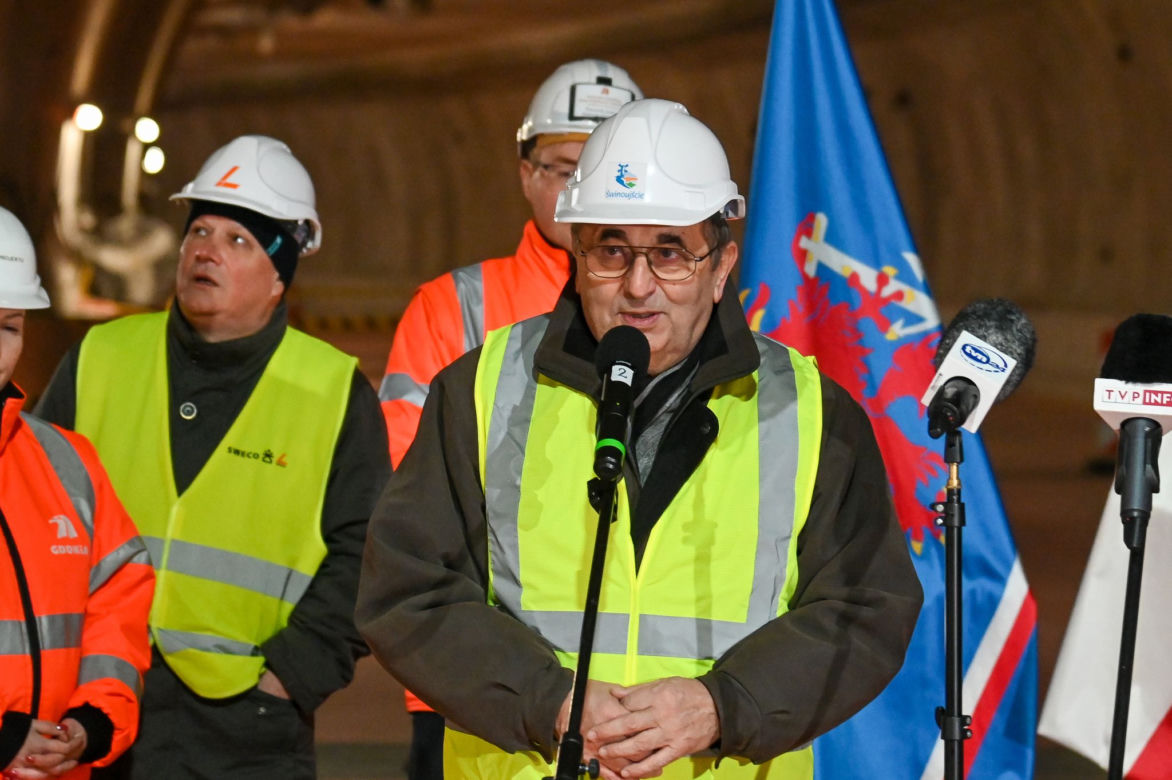 Budowa tunelu pod Świną - luty 2022
