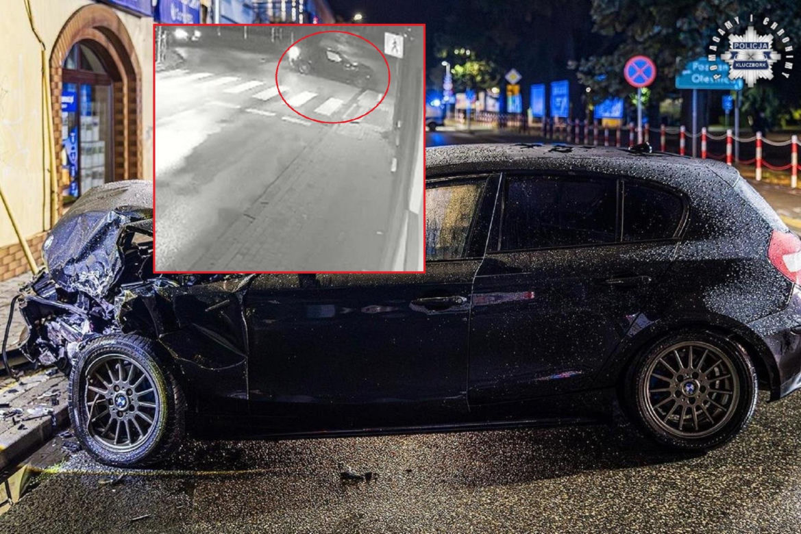 Szaleńczy rajd 21-latka z BMW w Kluczborku