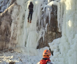 Kielce. Lodospad na Kadzielni