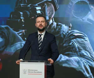 Szef MON Władysław Kosiniak-Kamysz podczas konferencji Szpejowisko 2.0 w siedzibie Dowództwa Wojsk Obrony Terytorialnej w Zegrzu