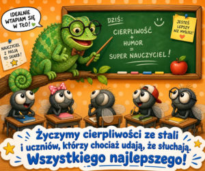 Zabawna kartka z okazji Dnia Nauczyciela
