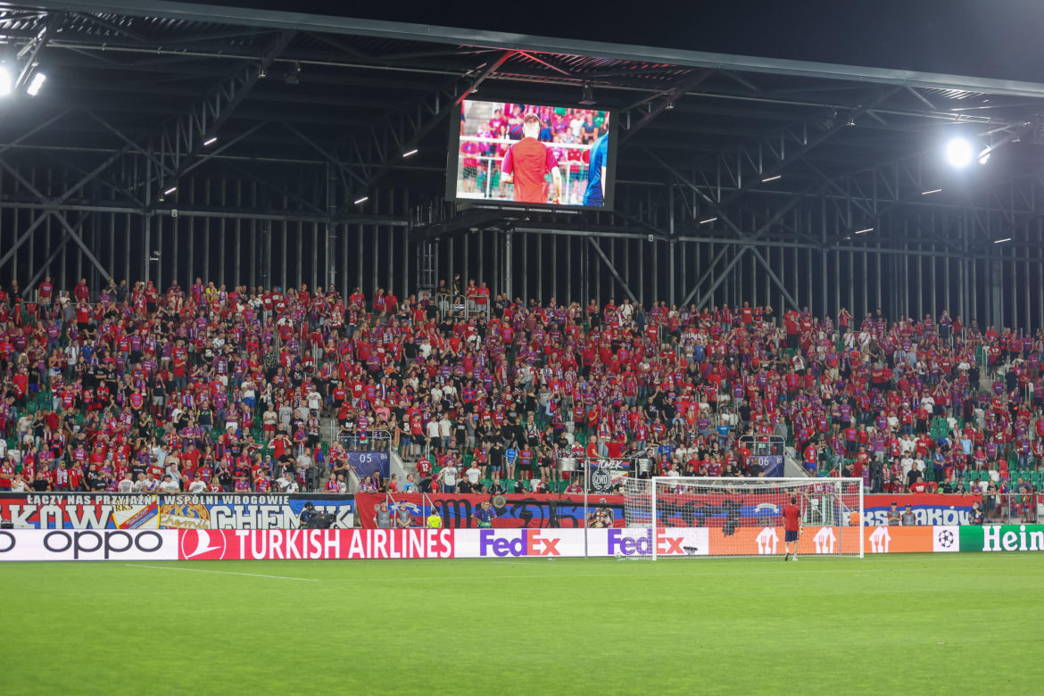 Kibice na meczu Raków Częstochowa - FC Kopenhaga