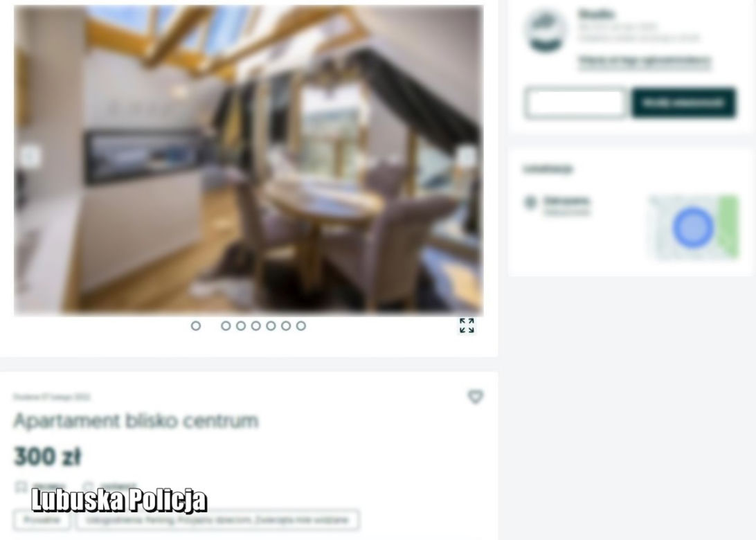 Oszuści oferowali na wynajem fikcyjne domki i apartamenty