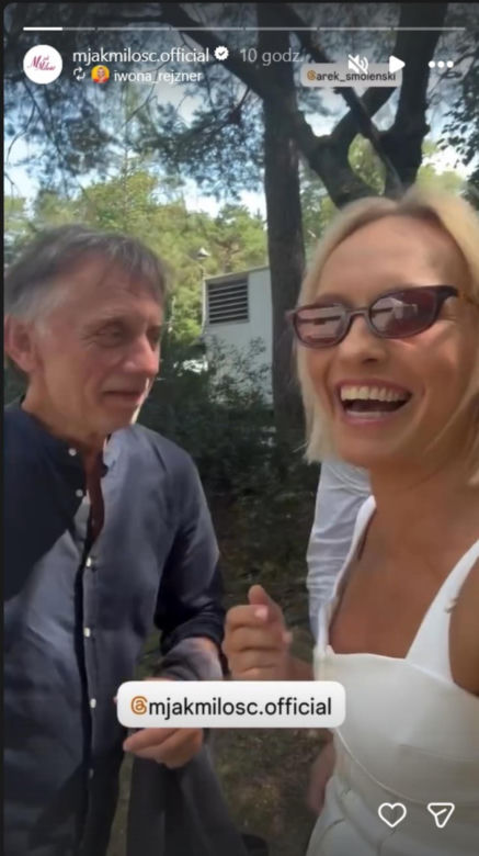 M jak miłość nowy sezon na planie. Dorota (Iwona Rejzner), Robert Żak (Krzysztof Tyniec)