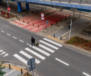 Nowe Centrum Warszawy zimą