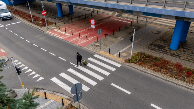 Nowe Centrum Warszawy zimą