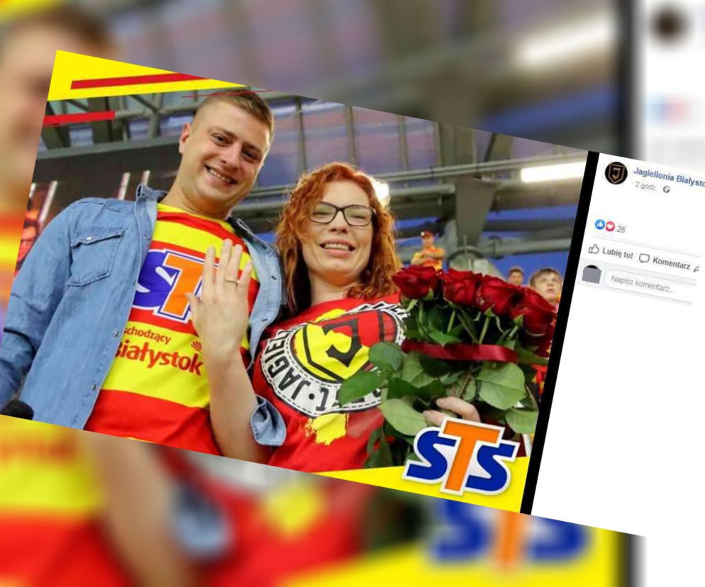 Oświadczyny na stadionie. Kibic wręczył pierścionek wybrance swojego serca