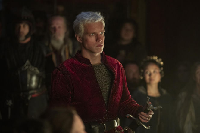 Finn Bennett jako książę Aerion Targaryen w trzecim odcinku Rycerza Siedmiu Królestw