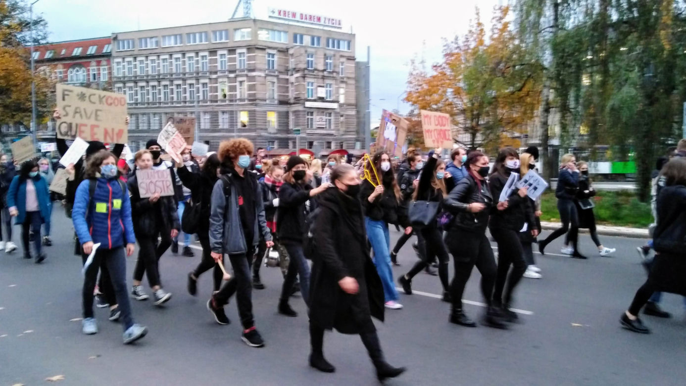 Protest kobiet w Szczecinie 27.10.2020