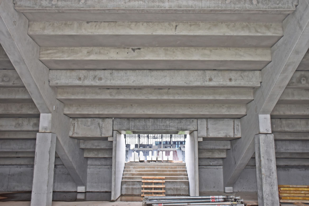 Budowa stadionu w Szczecinie - październik 2020