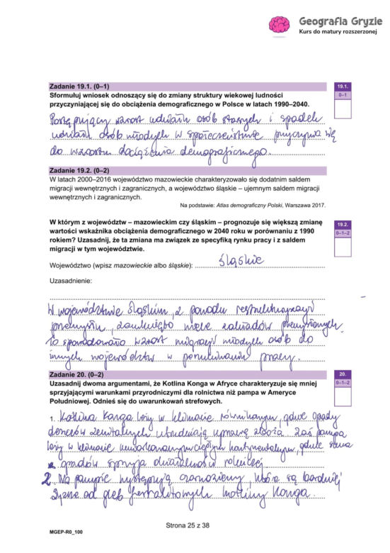 Matura próbna 2024 - geografia