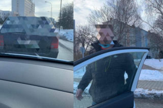 Scena jak z filmu. Mężczyzna prawie potrącił pieszą, a potem groził instruktorowi eLki