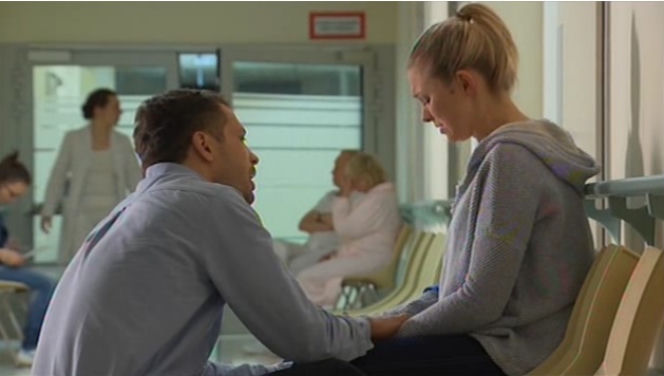 	M jak miłość odc. 1142. Joasia (Barbara Kurdej-Szatan), Tomek (Andrzej Młynarczyk)