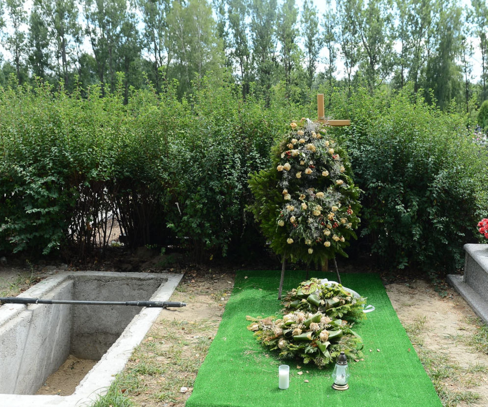 Grób Pawła Ż., ojca zamordowanego Dawidka 