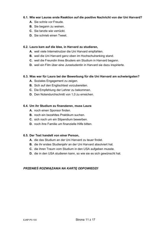 Matura 2024 niemiecki. Arkusze CKE Stara formuła