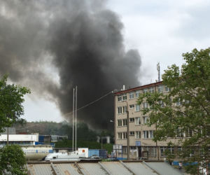 Pożar hurtowni na ul. Druckiego-Lubeckiego