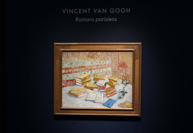  Vincent Van Gogh 'Piles de romans parisiens et roses dans une verre (Romans parisiens)