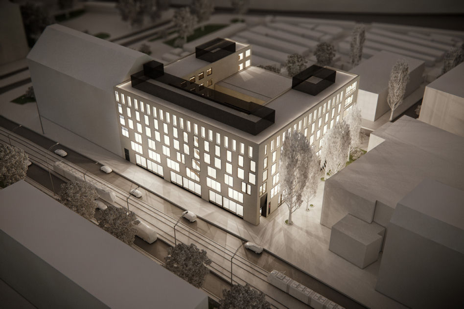 Szkoła muzyczna we Wrocławiu projektu Maćków Pracownia Projektowa, wizualizacja