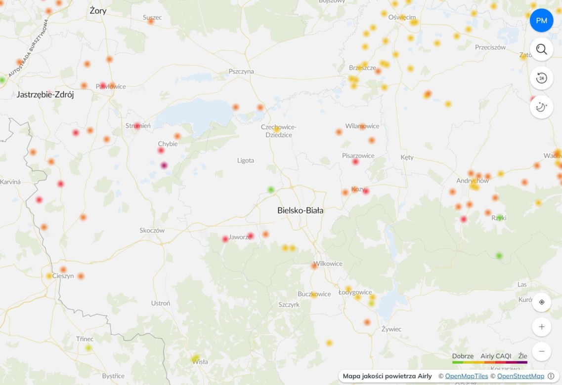 Zła jakość powietrza w woj. śląskim. Mieszkańcy otrzymali alerty RCB