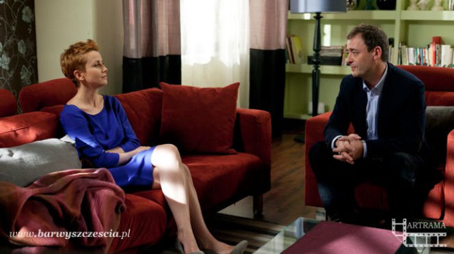 Barwy szczęścia. Marta (Katarzyna Zielińska), Artur Chowański (Jacek Rozenek)