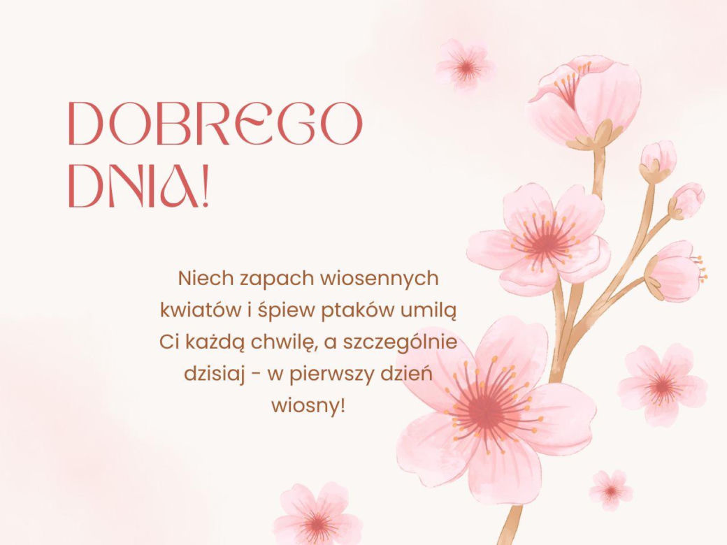 Fajne kartki na pierwszy dzień wiosny