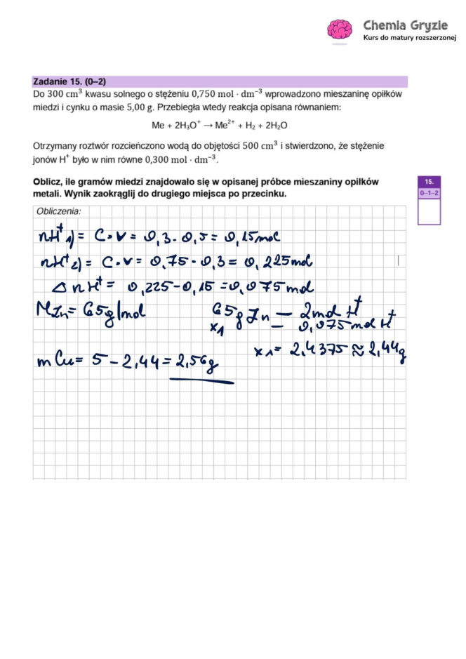 Matura próbna CKE 2026 - chemia. Poprawne odpowiedzi