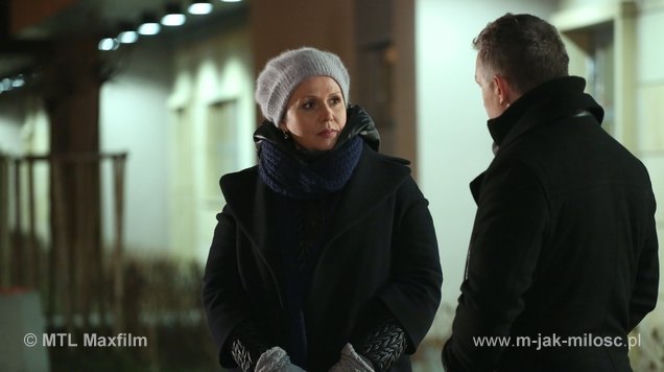 M jak miłość odc. 1129. Marysia (Małgorzata Pieńkowska), Artur (Robert Moskwa)