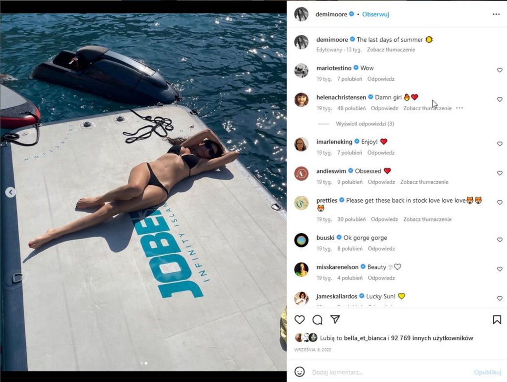 Walka dojrzałych piękności na bikini! 54-latka kontra 60-letnia Demi Moore