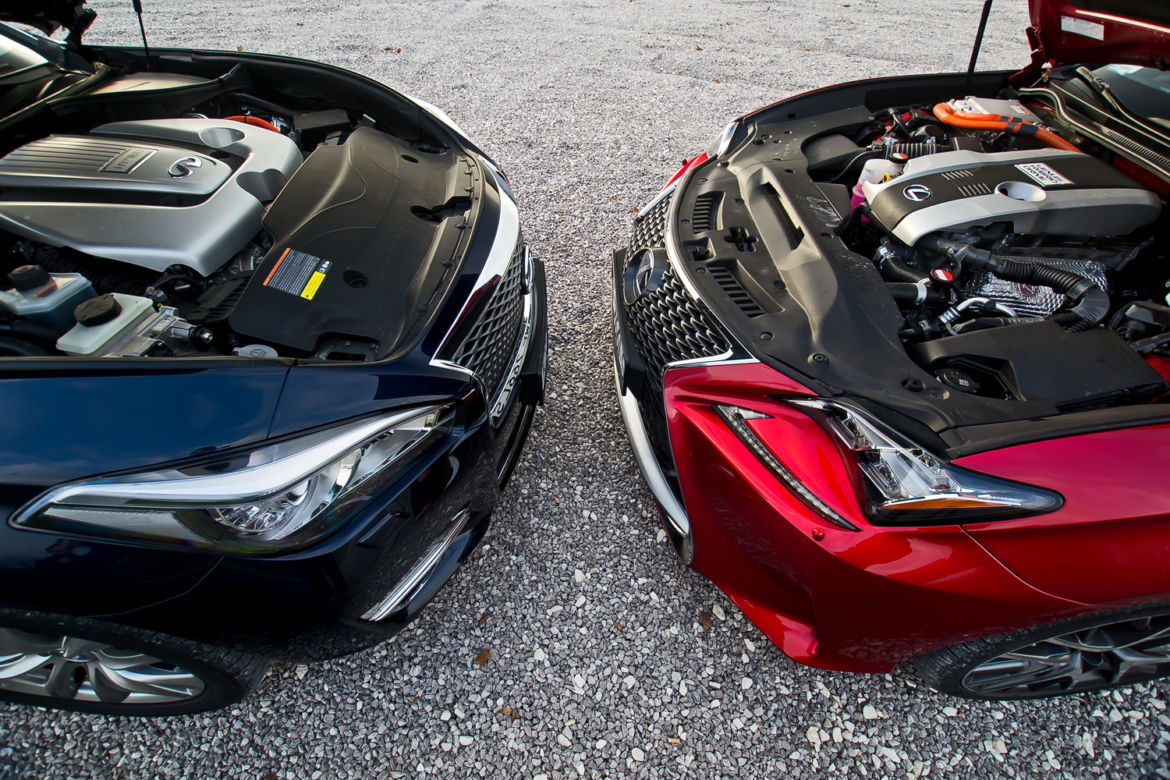 Infiniti Q70h Premium Tech & Lexus RC 300h F Sport