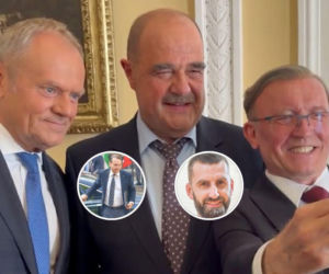 Donald Tusk na planie Rancza. Internet i politycy komentują niespodziewaną wizytę