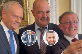 Donald Tusk na planie Rancza. Internet i politycy komentują niespodziewaną wizytę