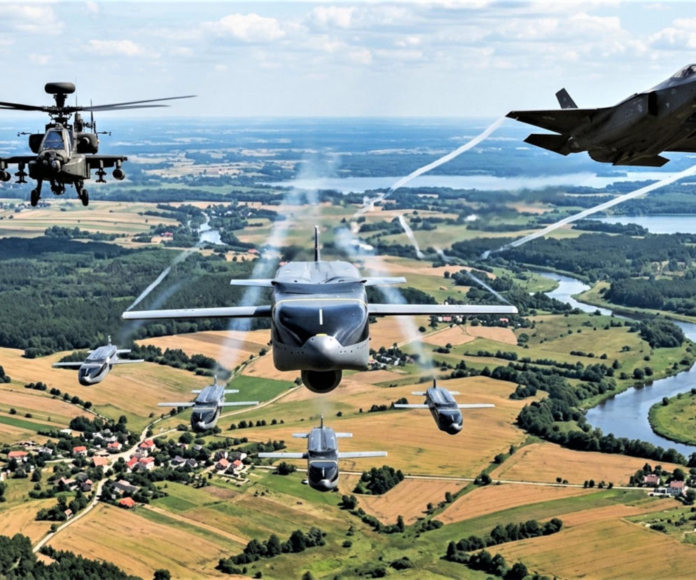 Śmigłowiec Apache, myśliwiec F-35 oraz rój pocisków Barracuda nad polami. O współpracy PGZ z Anduril na SE Portal Obronny.