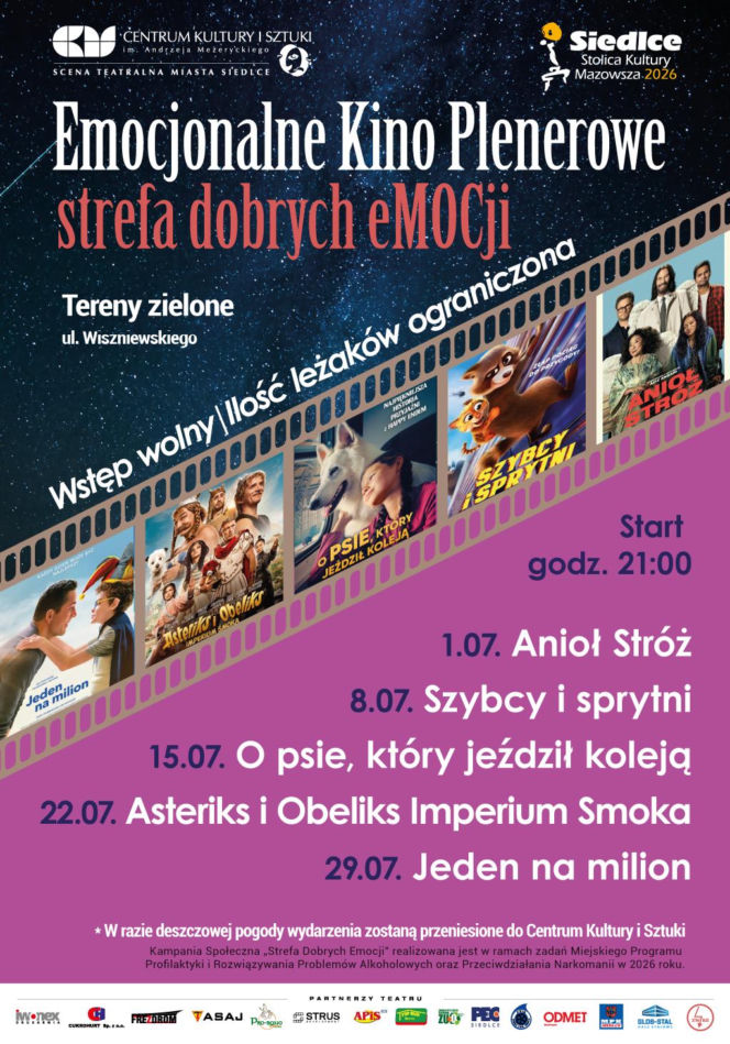Kino plenerowe w Siedlcach 2026