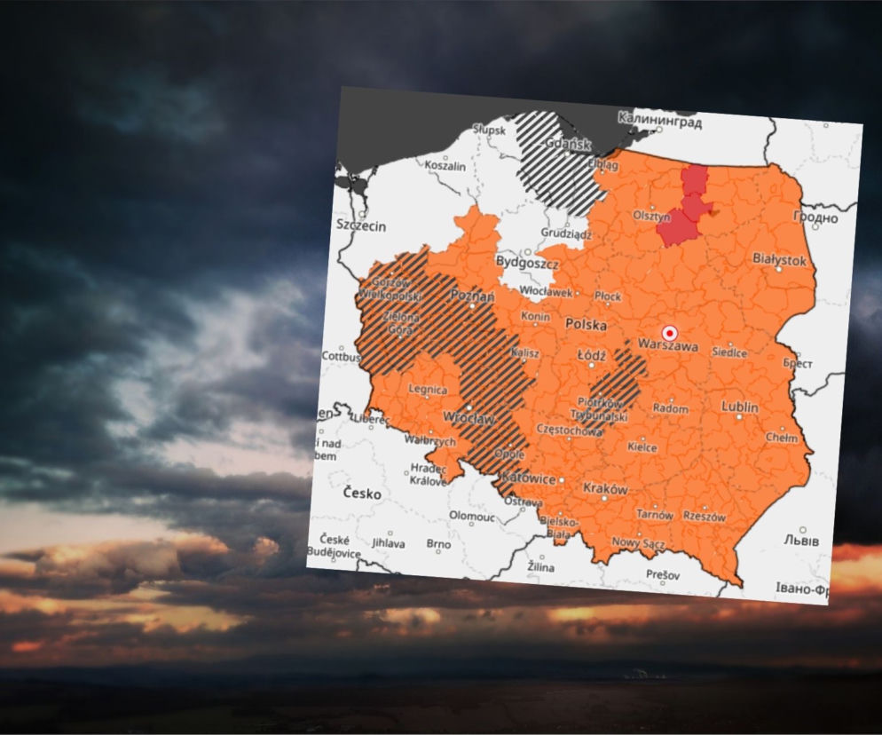 IMGW wydało ostrzeżenie TRZECIEGO STOPNIA! Przez Warmię i Mazury przejdą nawałnice