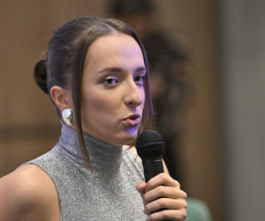 Iga Świątek i Daria Abramowicz na konferencji