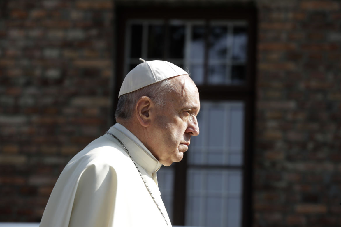 Papież Franciszek w obozie Auschwitz Birkenau