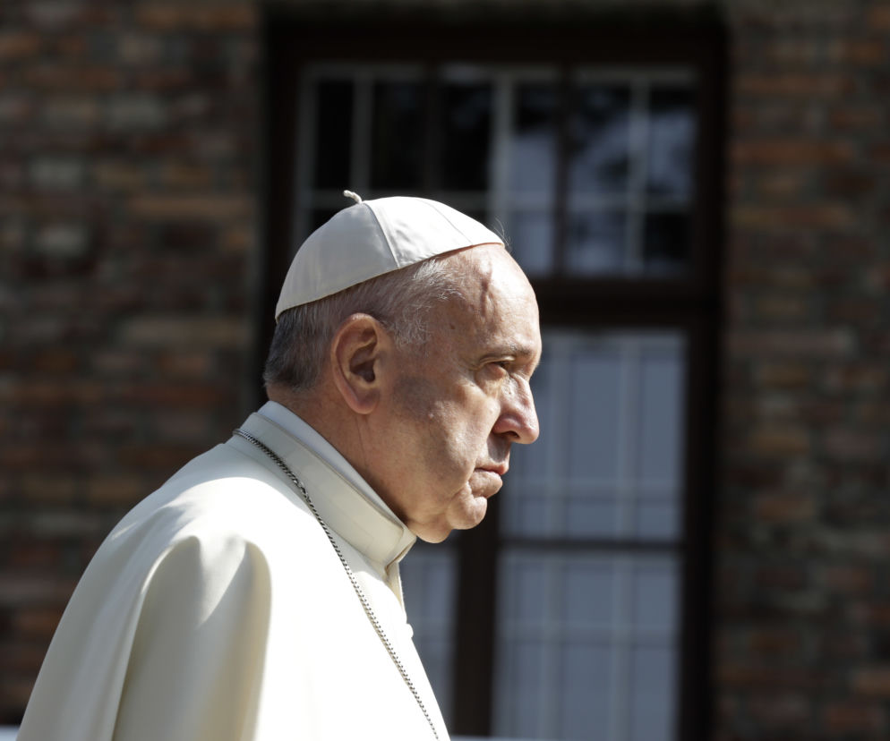 Papież Franciszek w obozie Auschwitz Birkenau