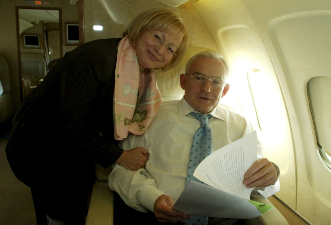 Leszek Miller z żoną Aleksandrą, 2003r.