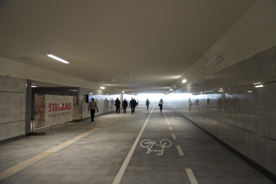 Tunel pieszo-rowerowy przy dworcu PKP w Białymstoku