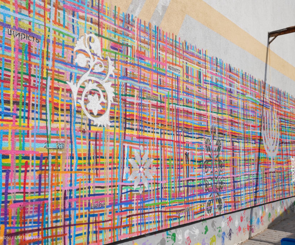 Mural Utkany wielokulturowością odnowiony. Truskolaski: Nie ma tu miejsca na przejawy ksenofobii, na homofobię i wszystkie inne fobie